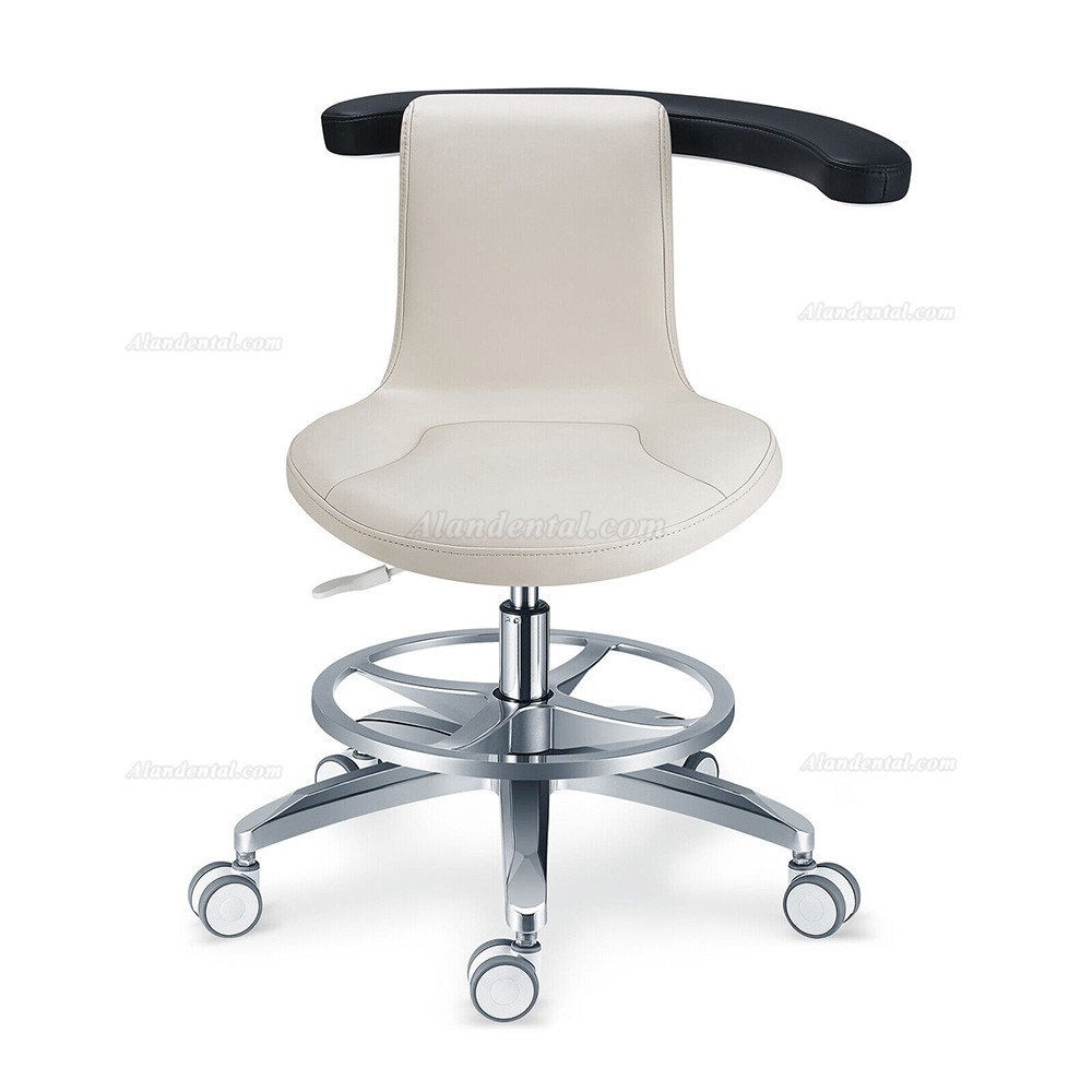 TYTC PLST-061 Dental Hygienist Stool Nurse Chair With Armrest + Foot Ring